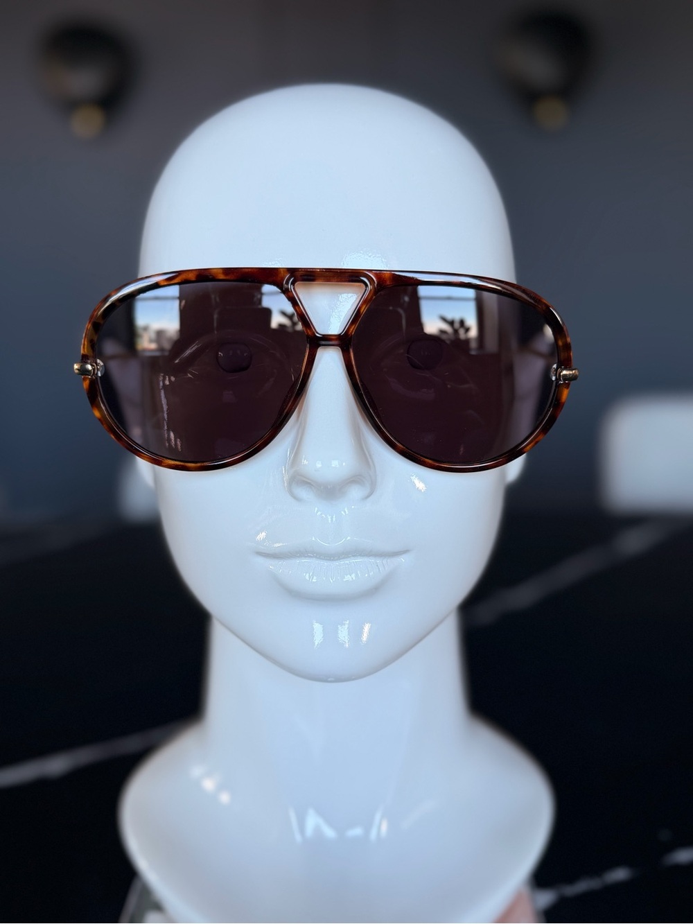 Bottega Veneta Tortoiseshell Sunglasses with Brown Lenses